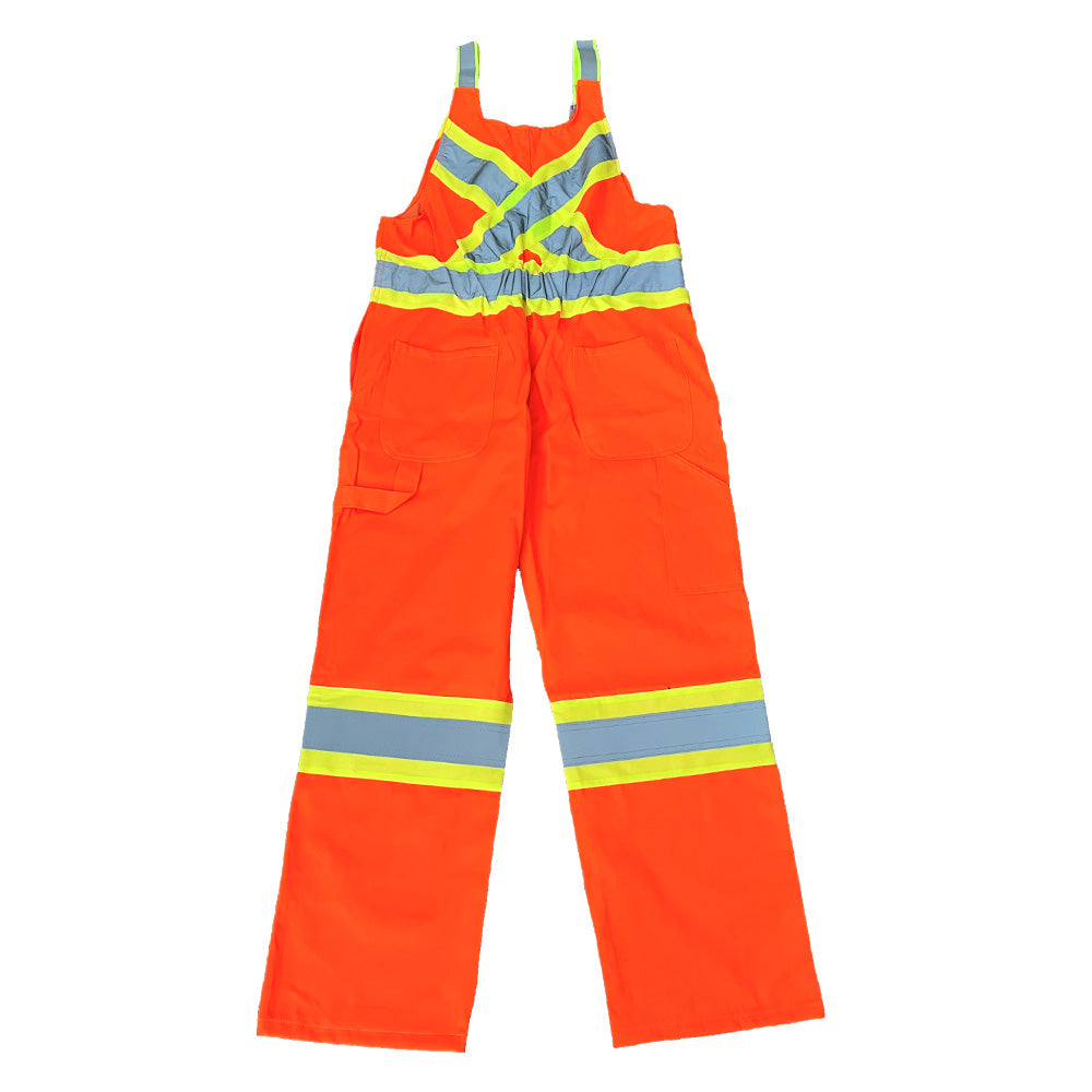 Bib Overalls ( Orange ) With 4" Reflective Striping