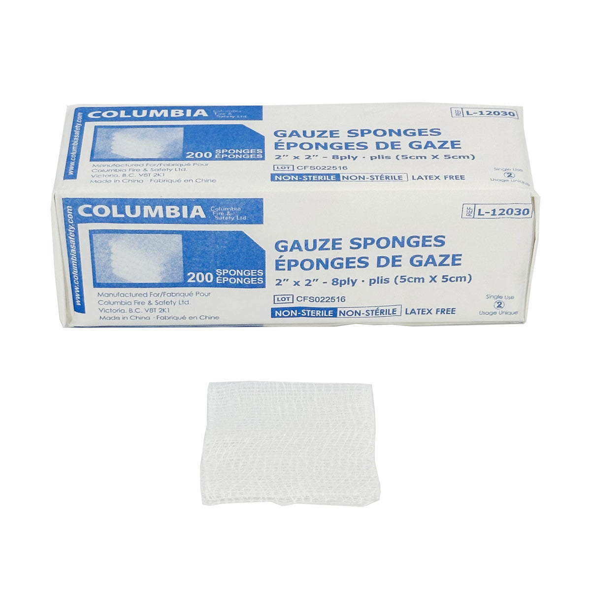 Gauze Sponge Non- Sterile (8ply)  200/PKG