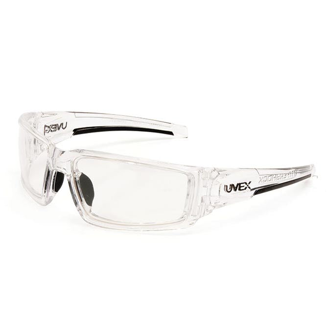 Hypershock Safety Glasses, Clear Frame with Clear Lens & HydroShield Anti-Fog Coating