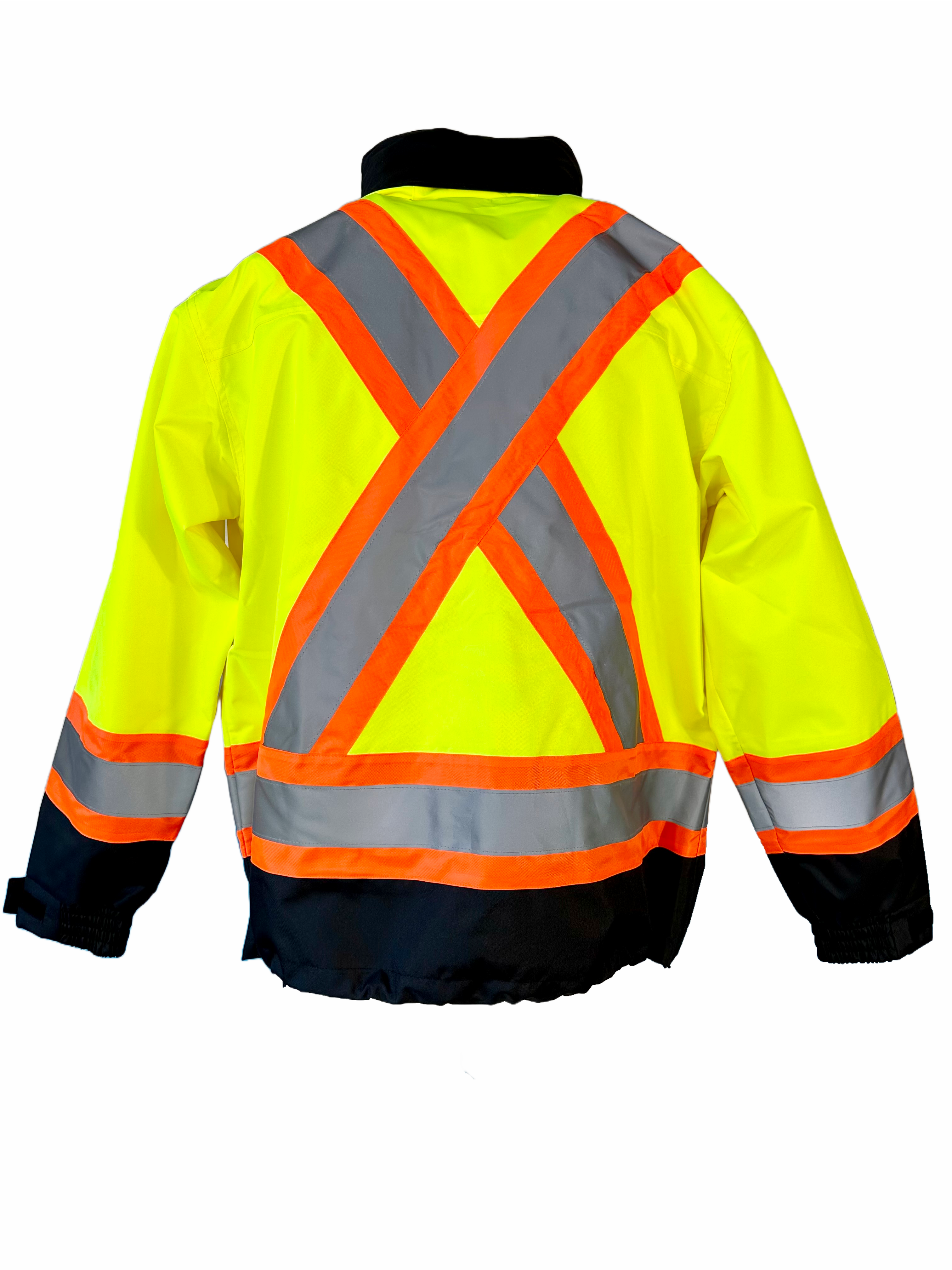 Hi-Viz Rain Jacket Shell ( YELLOW ) W/ Reflective Tape