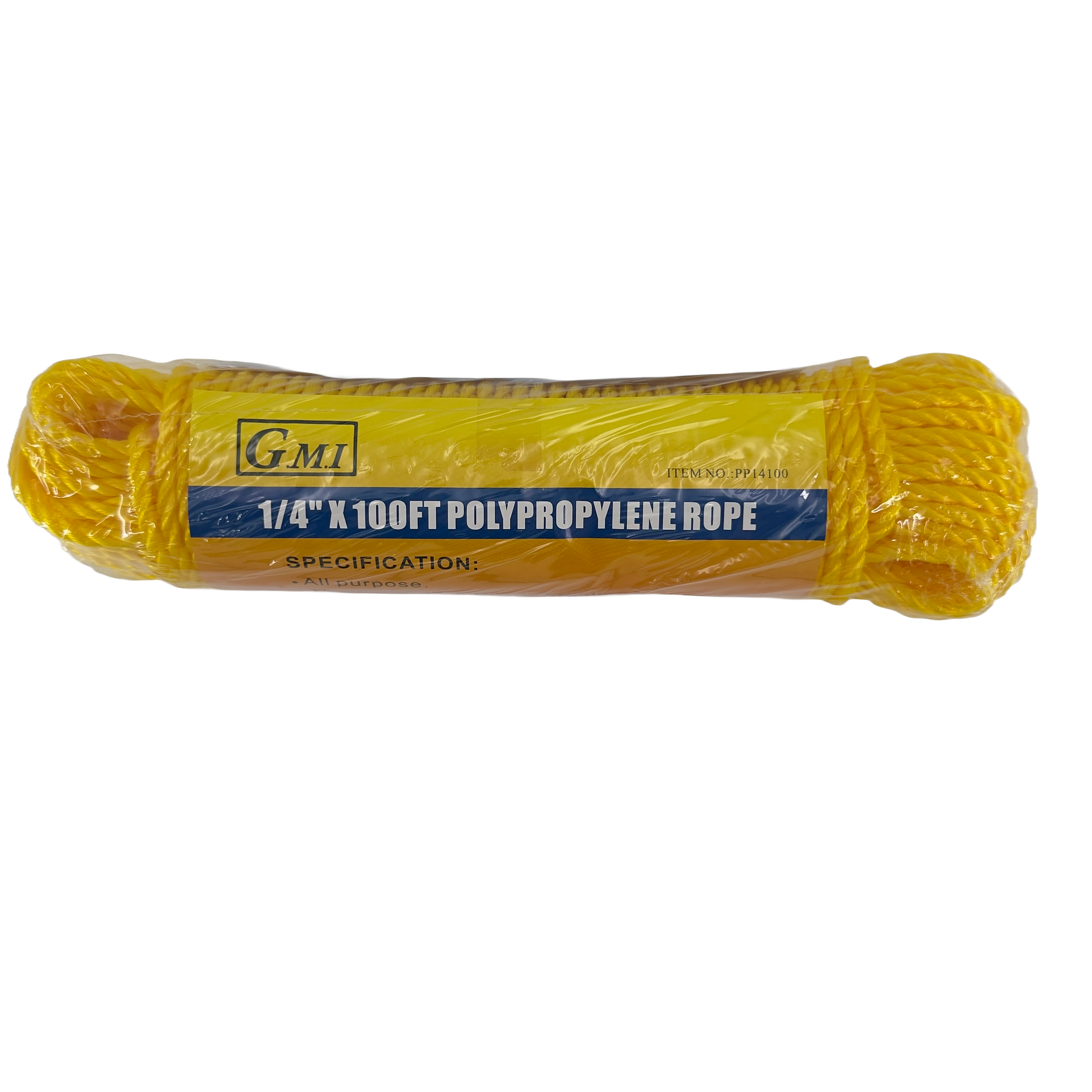 Yellow Rope 1mm Rope, Yellow Poly, 1/4