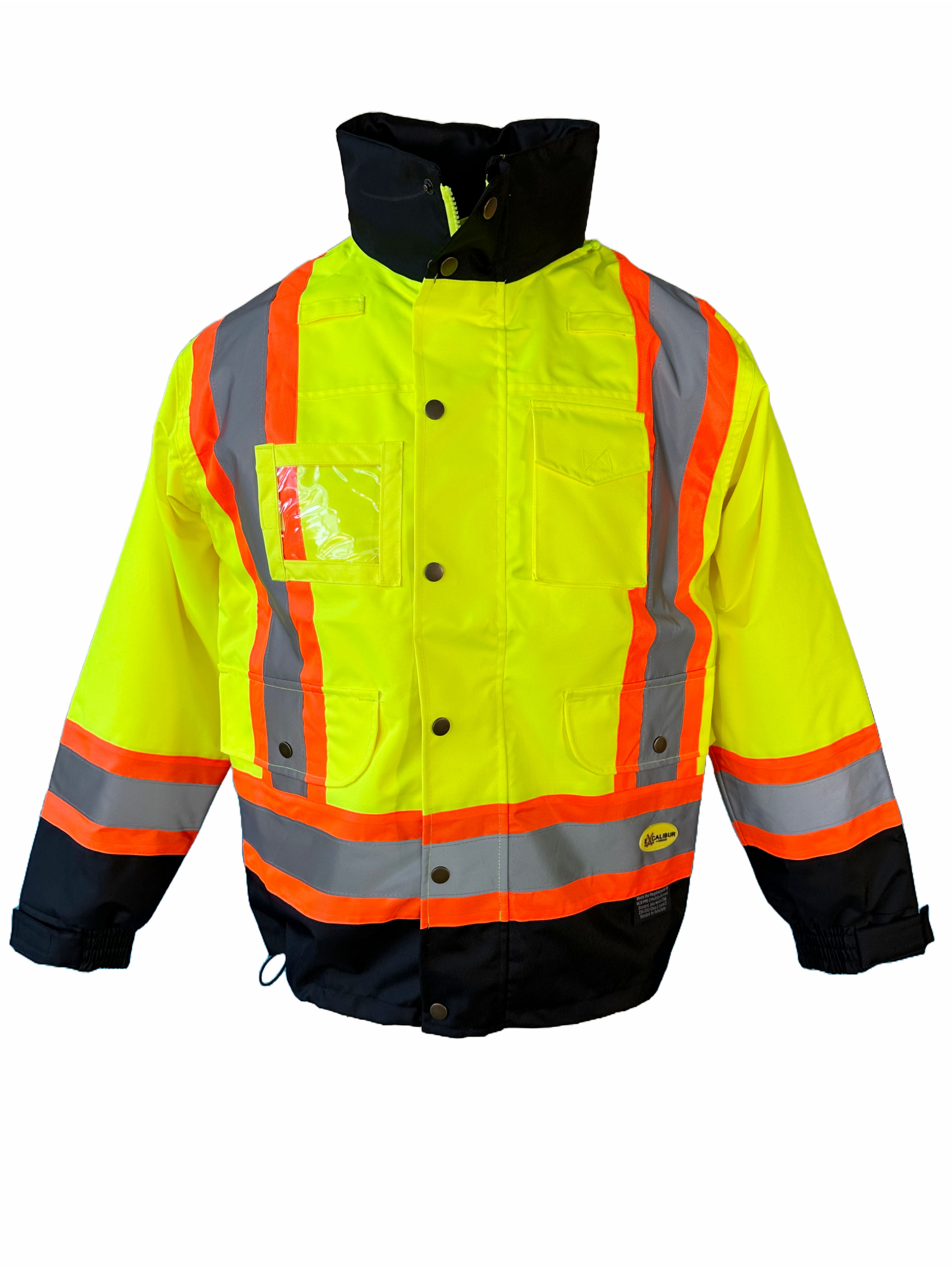 Hi-Viz Rain Jacket Shell ( YELLOW ) W/ Reflective Tape