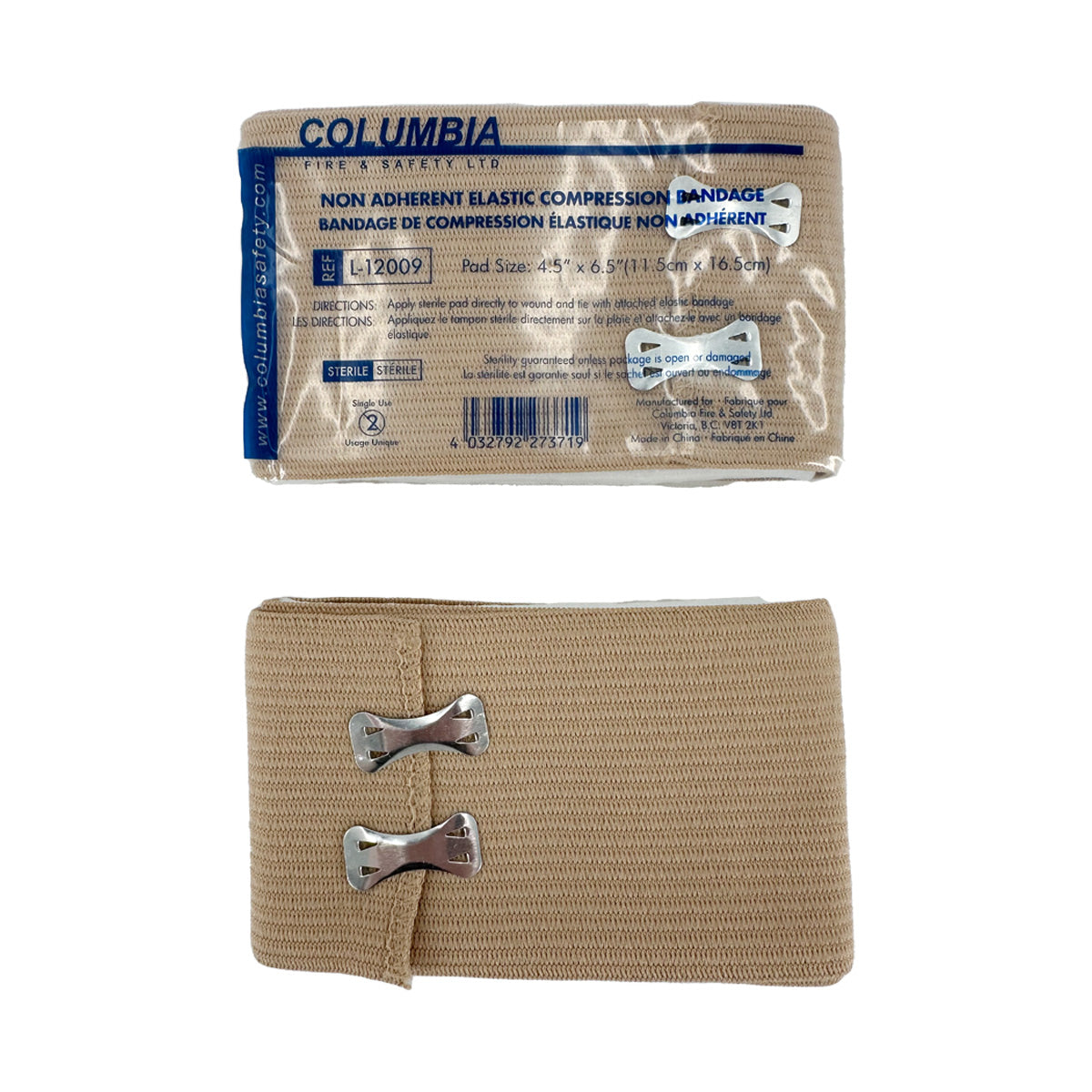 Pressure Dressing W/ Elastic ties 4.5 X 6.5" ( 11.5 x 16.5cm )