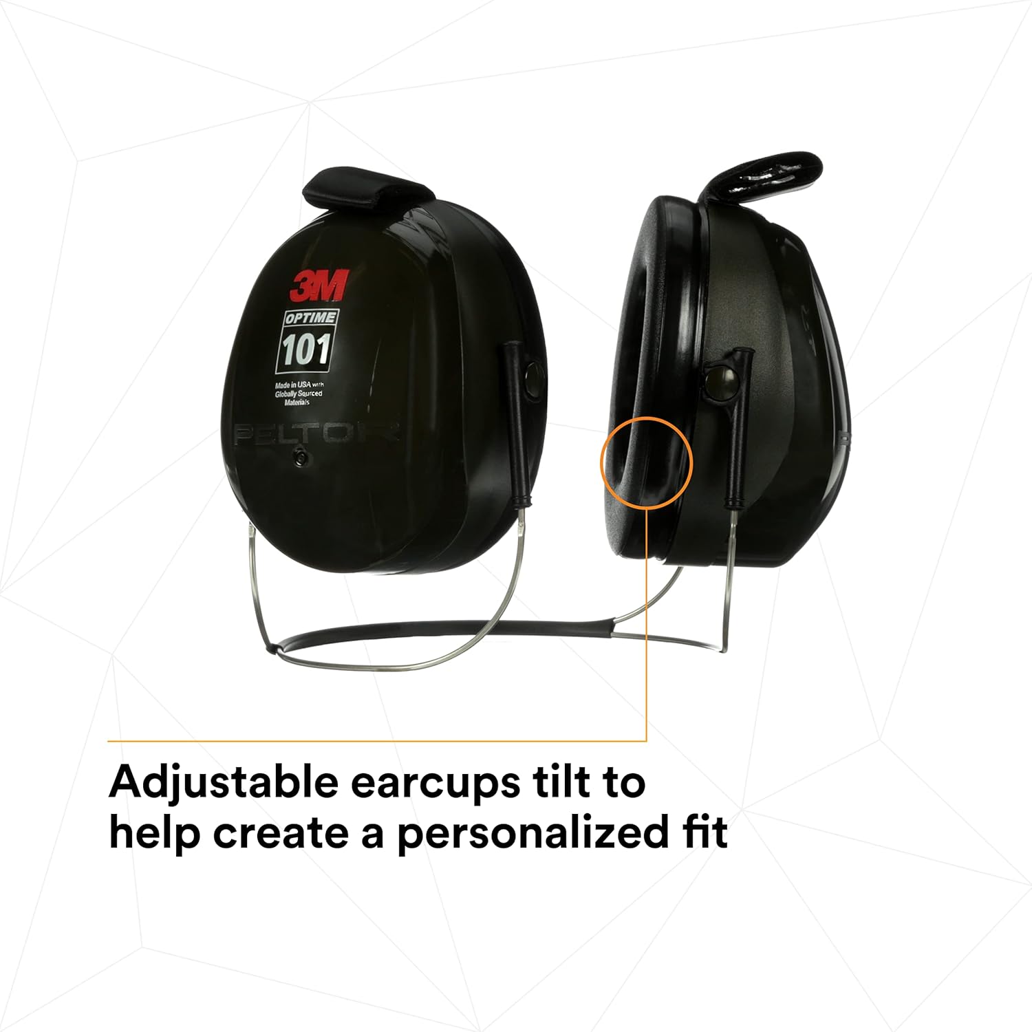 3M™ PELTOR™ Optime™ 101 Earmuffs, H7B, behind-the-head