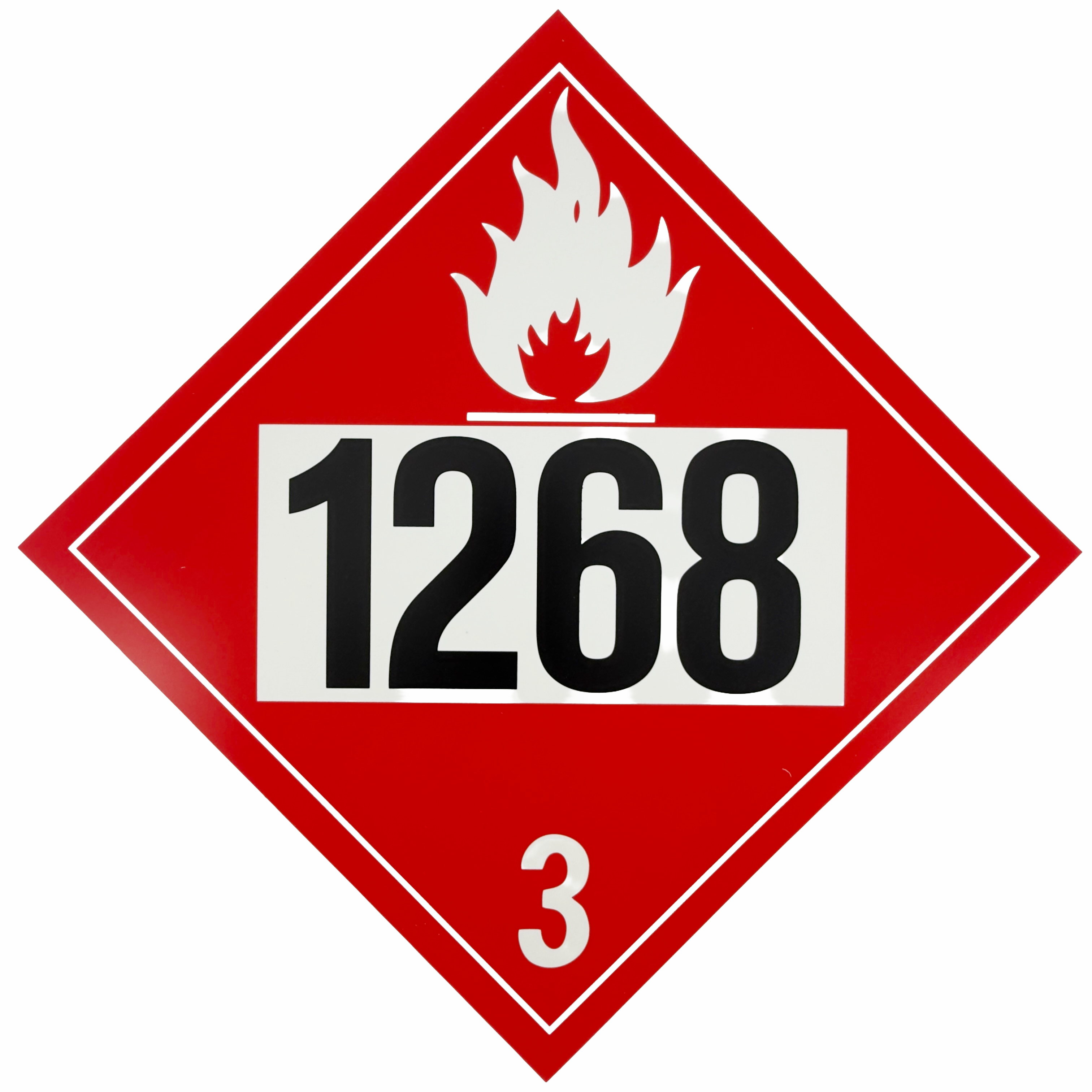 Placard, Class 3 (1268) Petroleum Distillates, n.o.s. / Petroleum Products, n.o.s.