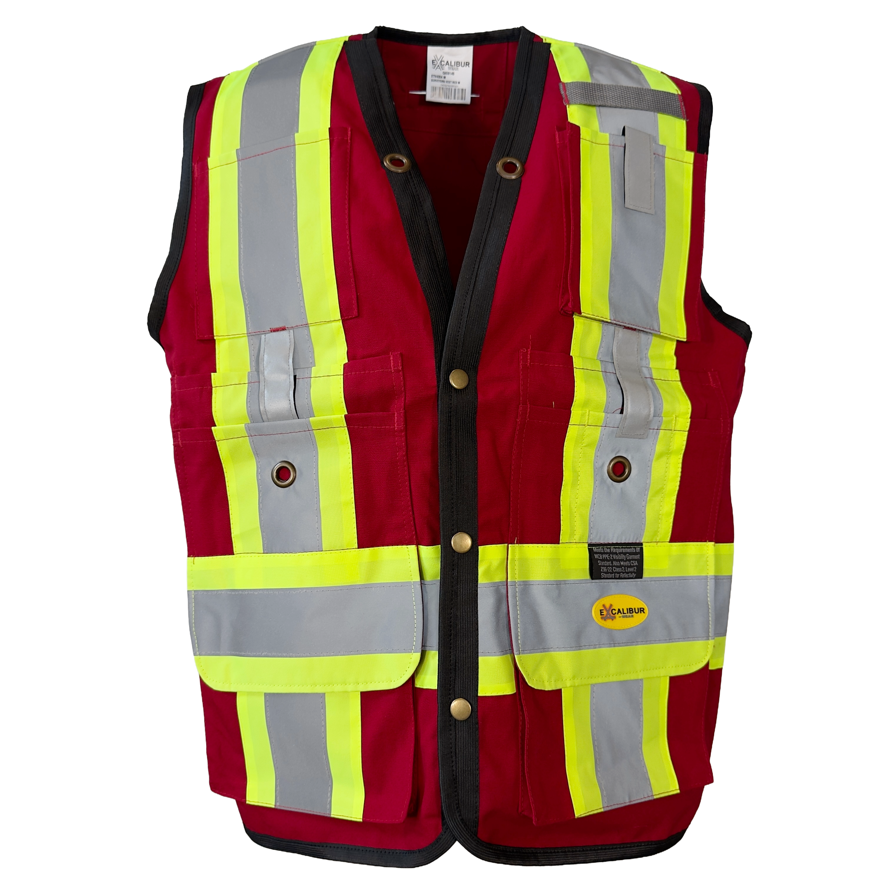 Surveyors Vest ( RED ) W/ Back Pocket