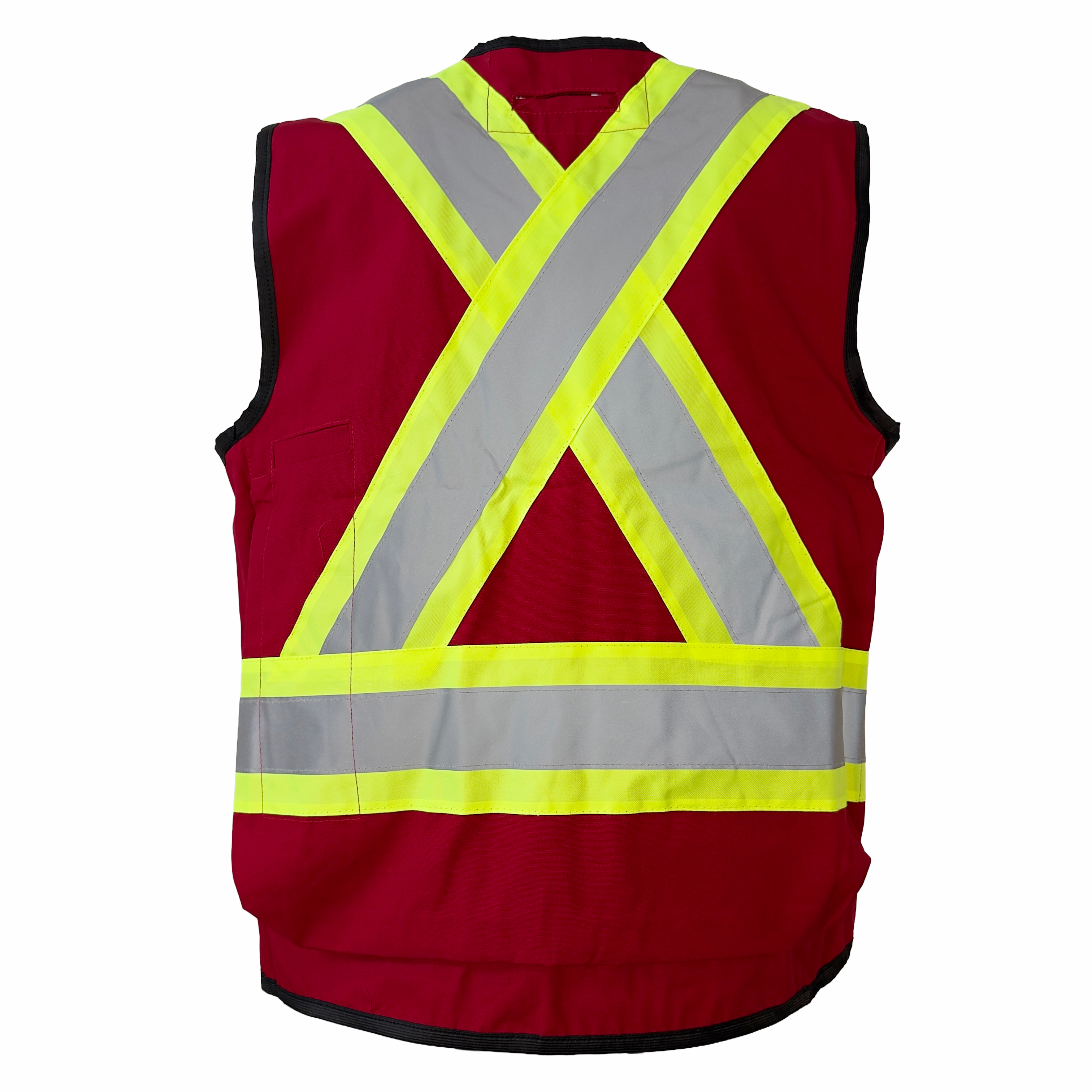 Surveyors Vest ( RED ) W/ Back Pocket