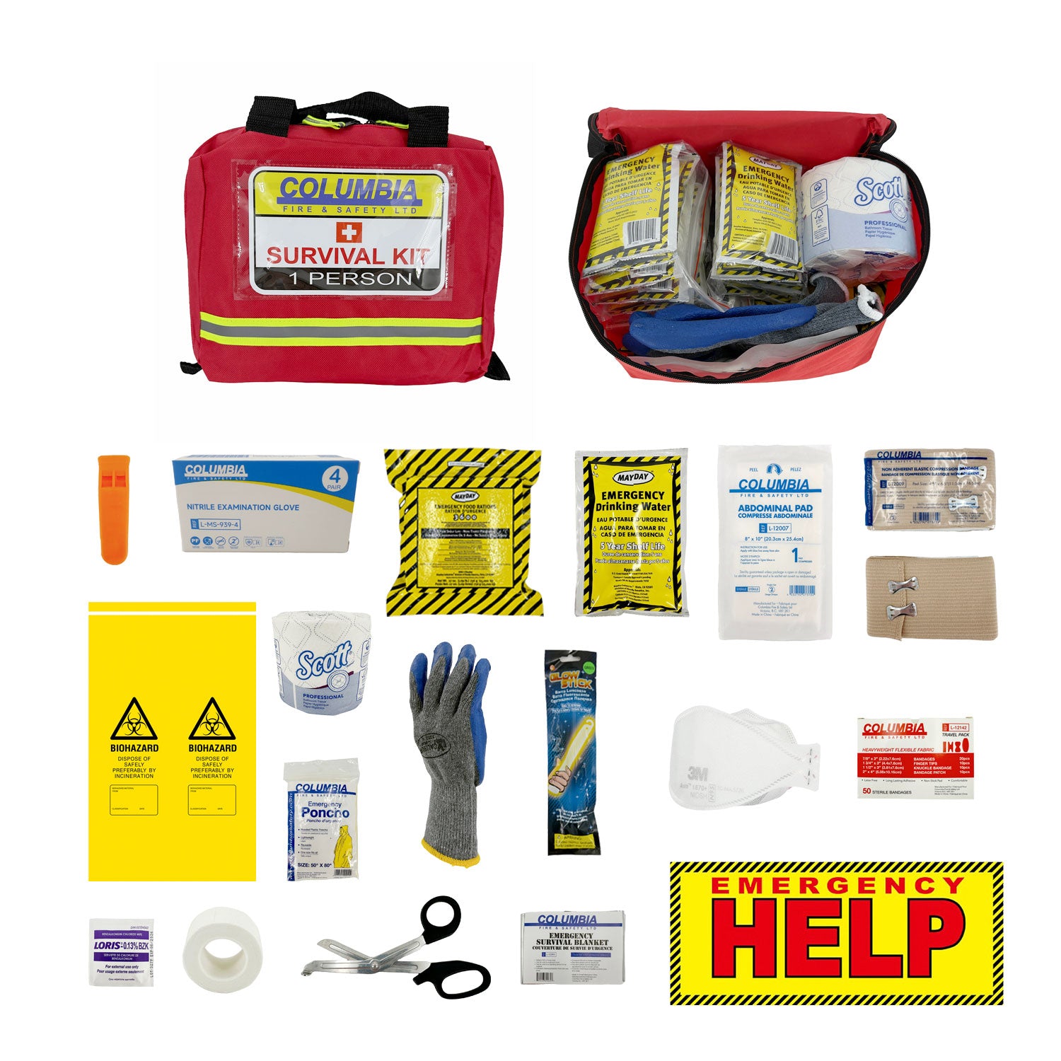 Survival Kit ( 1 PERSON ) 72 Hrs