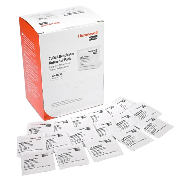 Honeywell North 7003A Alcohol Free Respirator Wipes, 100 Pack