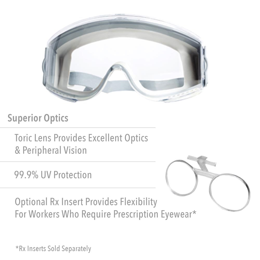 Stealth Safety Goggles with HydroShield Anti-Fog Lens