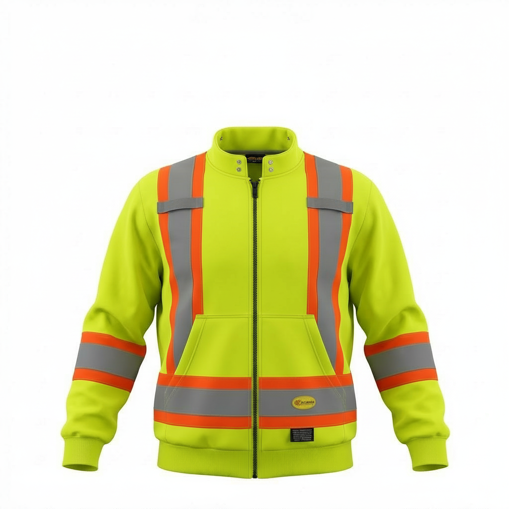 HOODIE HI VIZ YELLOW W/4" TAPE (FINAL SALE)