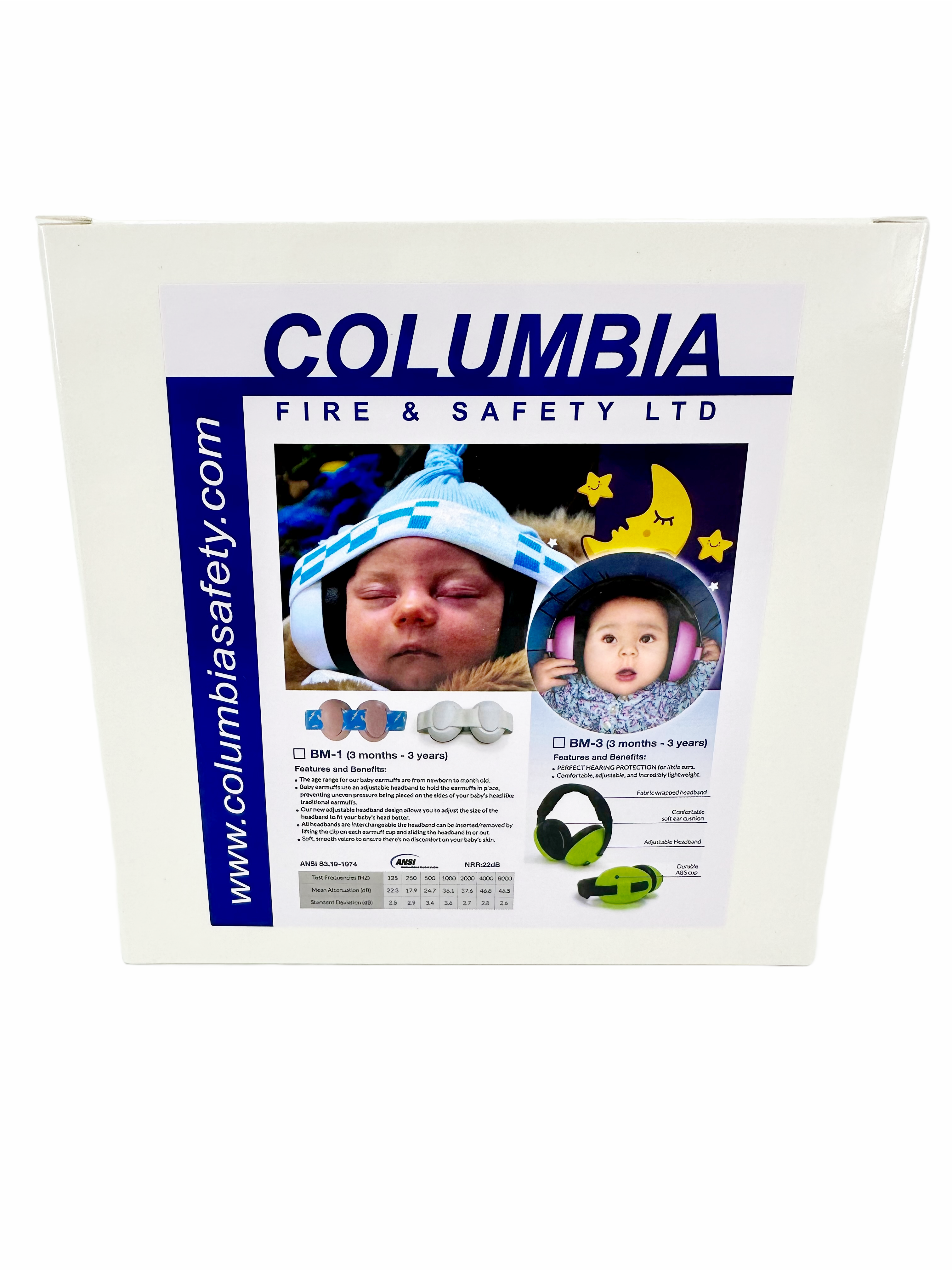 Columbia Ear Muffs ( 22 DB ) F/ Infants, Over Head Style