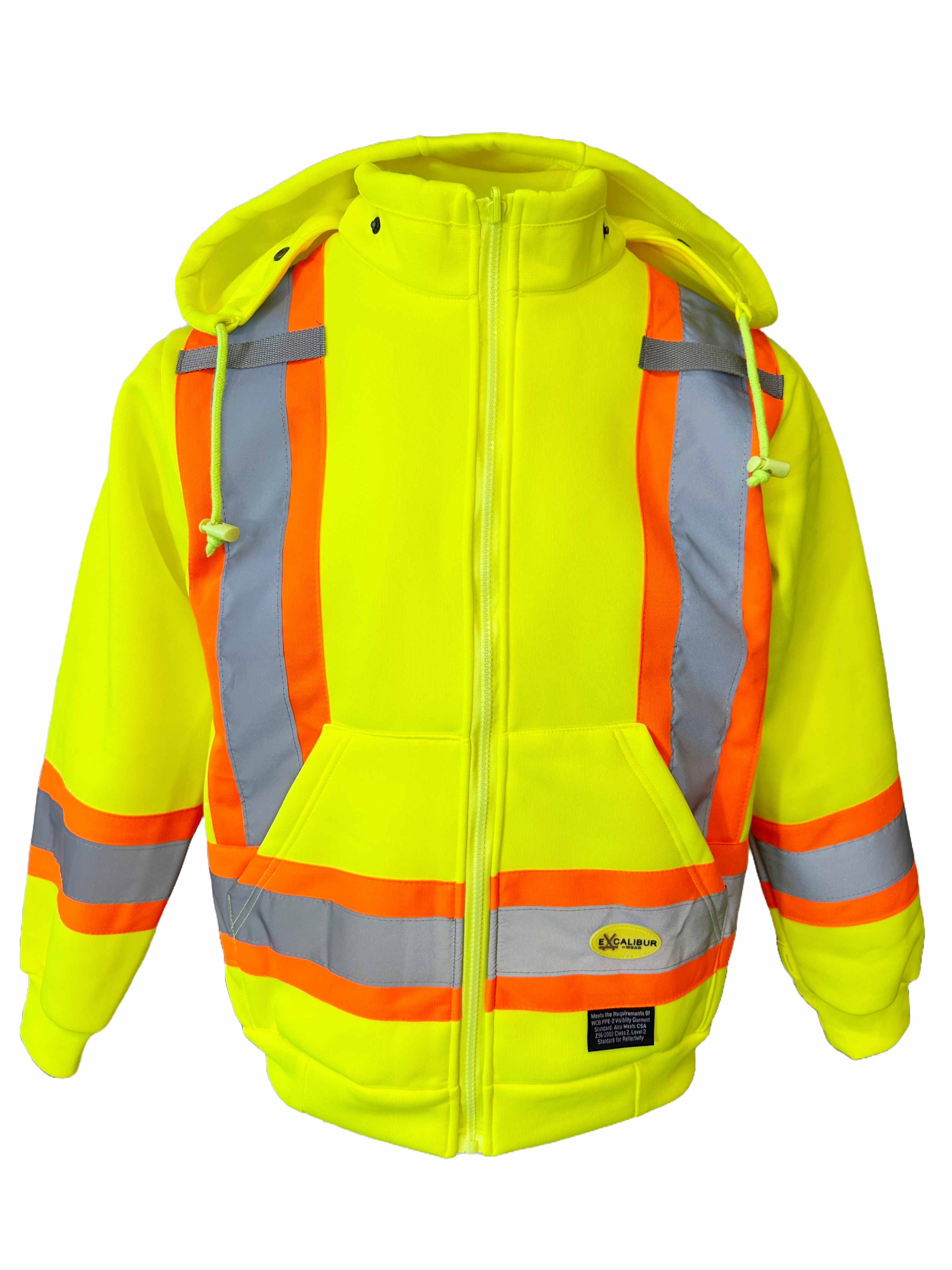 Hi-Viz Hoodie ( YELLOW) W/ Reflective Tape