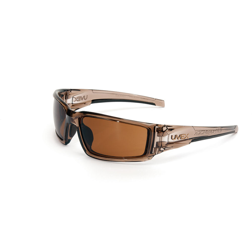 Hypershock Safety Glasses, Brown Frame with Espresso Lens & HydroShield Anti-Fog Coating