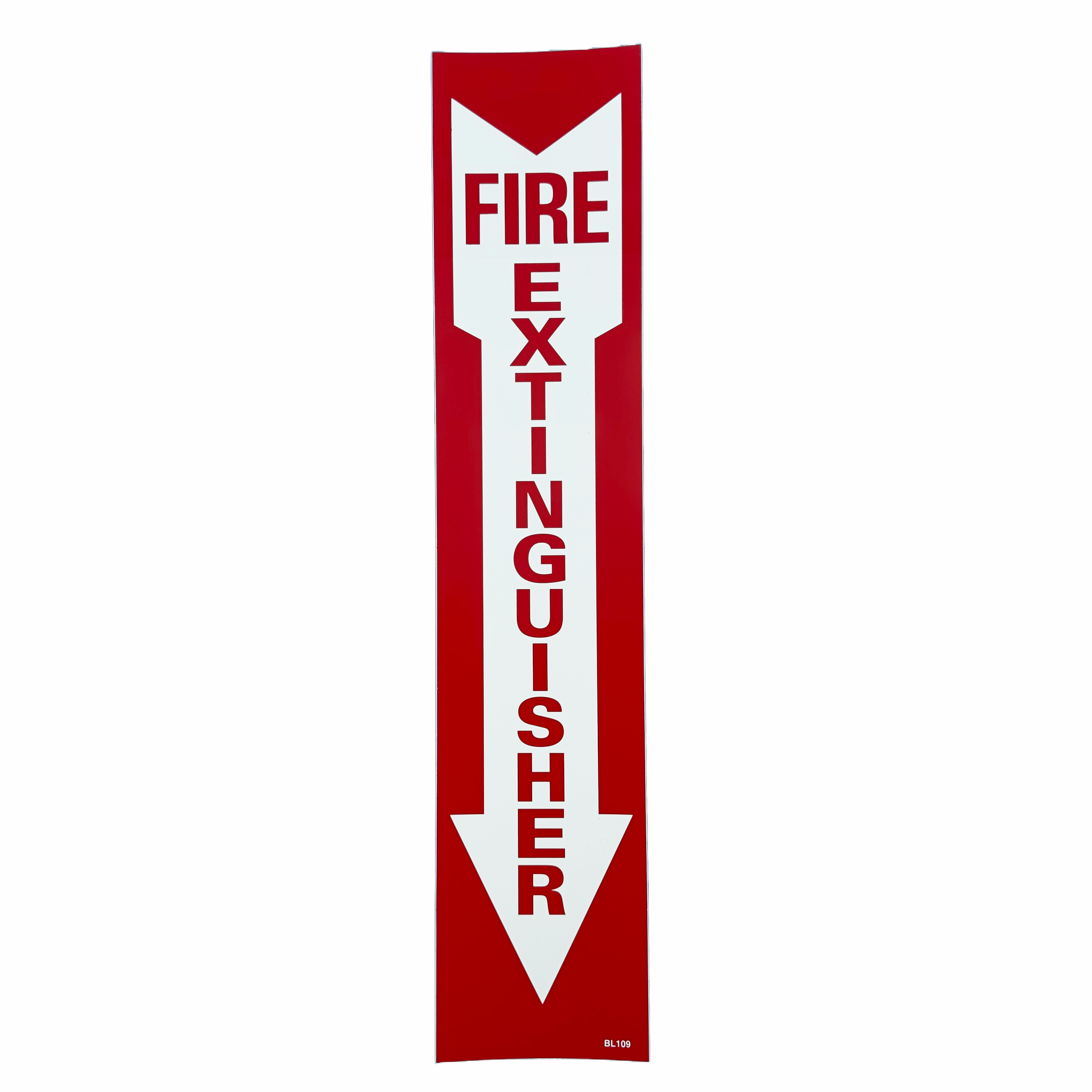 Fire Sign - Fire Extinguisher ( ADHESIVE ) 4" x 18" ( 10 x 45cm )