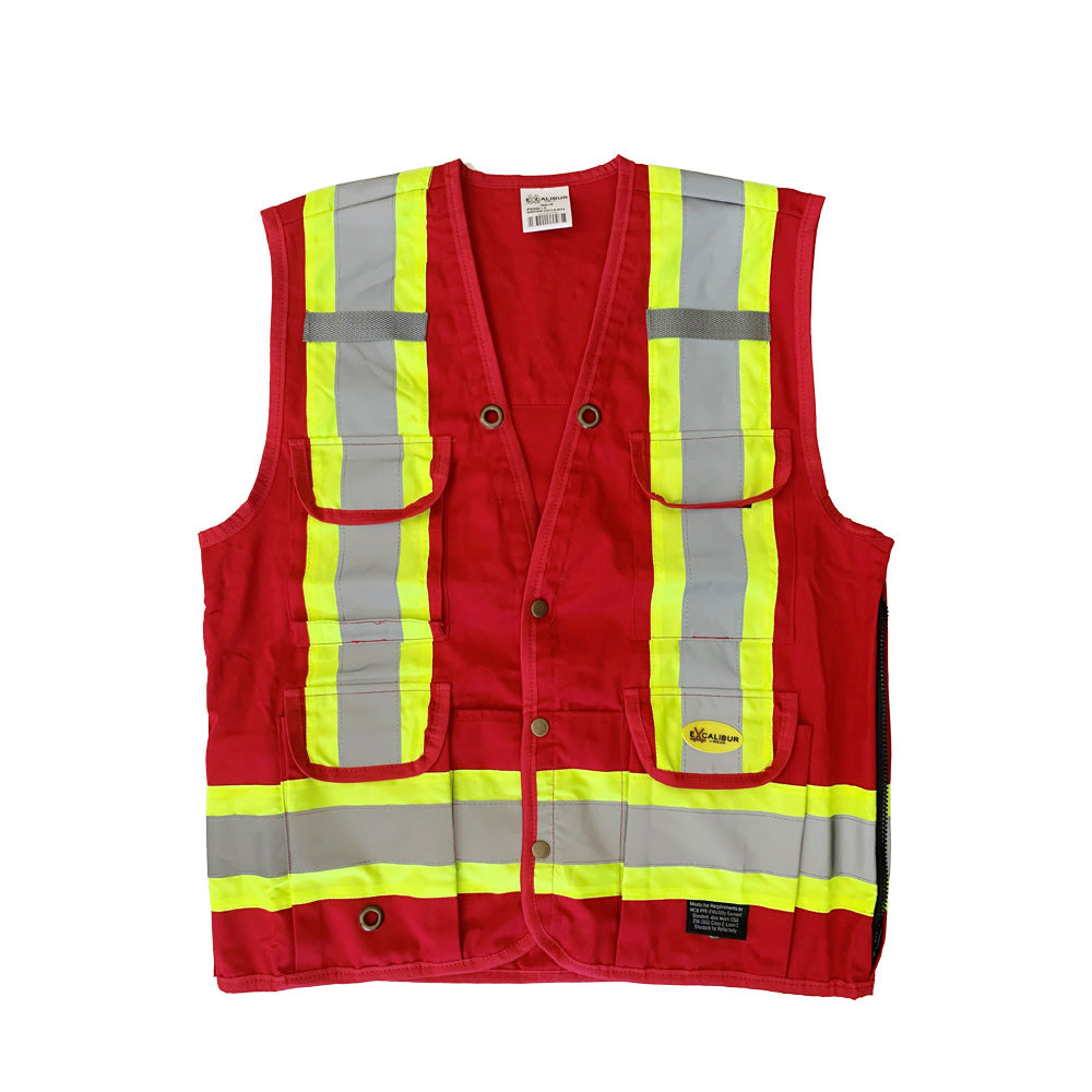 SURVEYORS VEST COTTON  RED MED