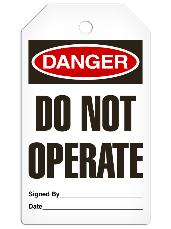 Danger Tags (  DO NOT OPERATE ) ( 25/pkg )