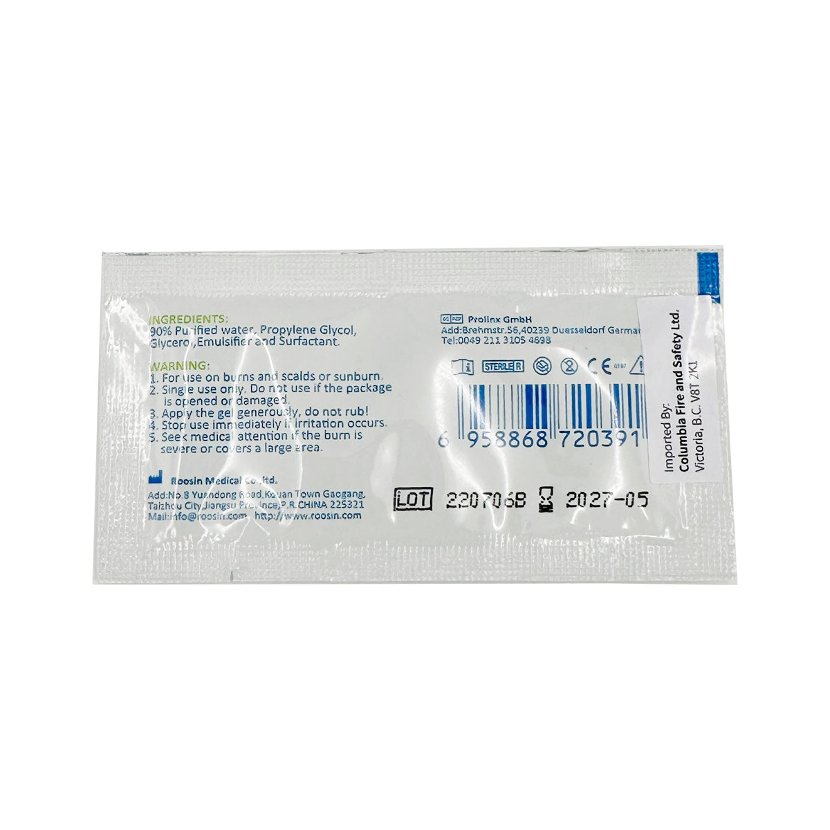 Burn Care Ointment ( 3.5g ) Packets