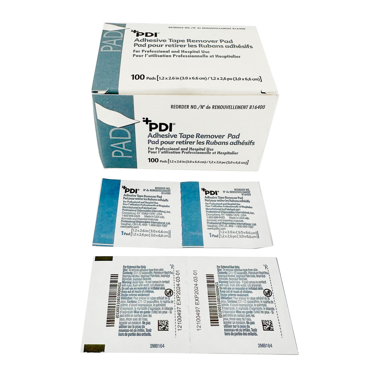 Adhesive Tape Remover Toweletts  100/BOX